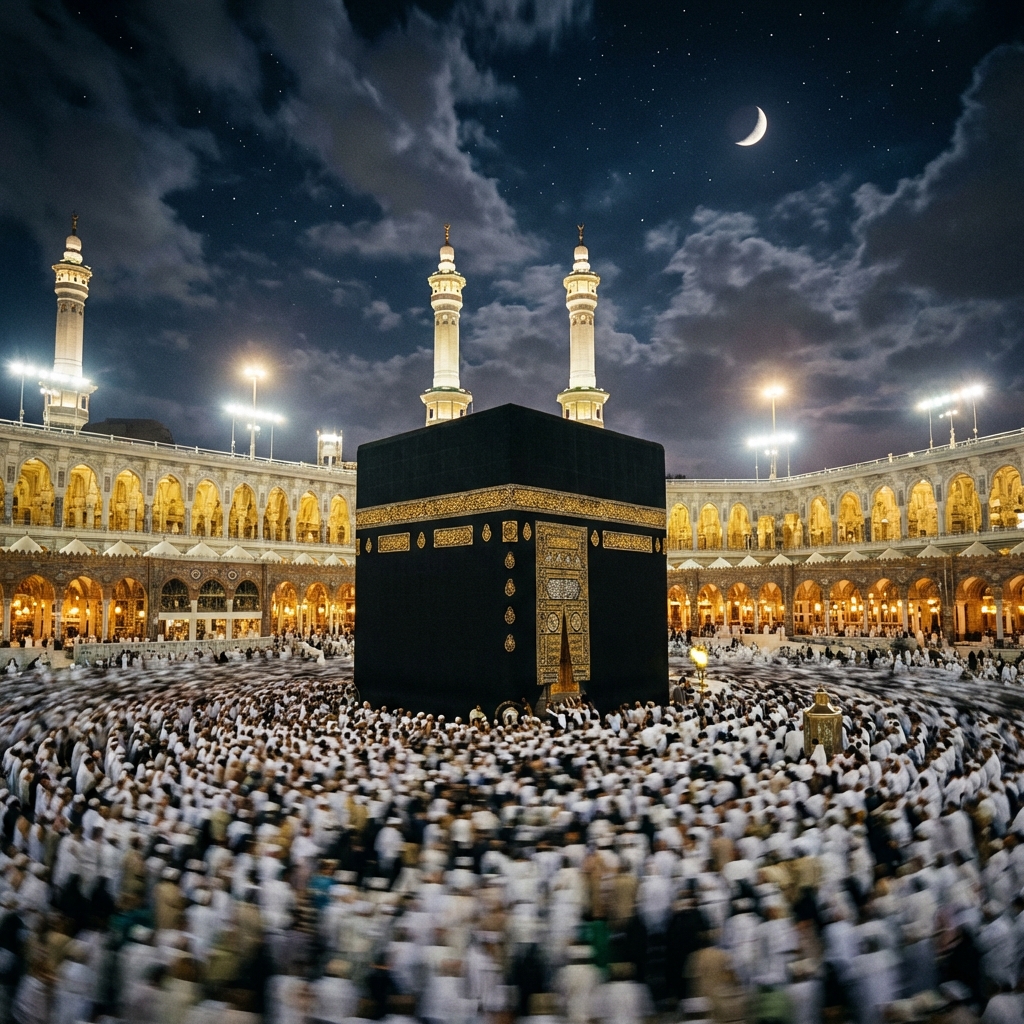 Kaaba at Night